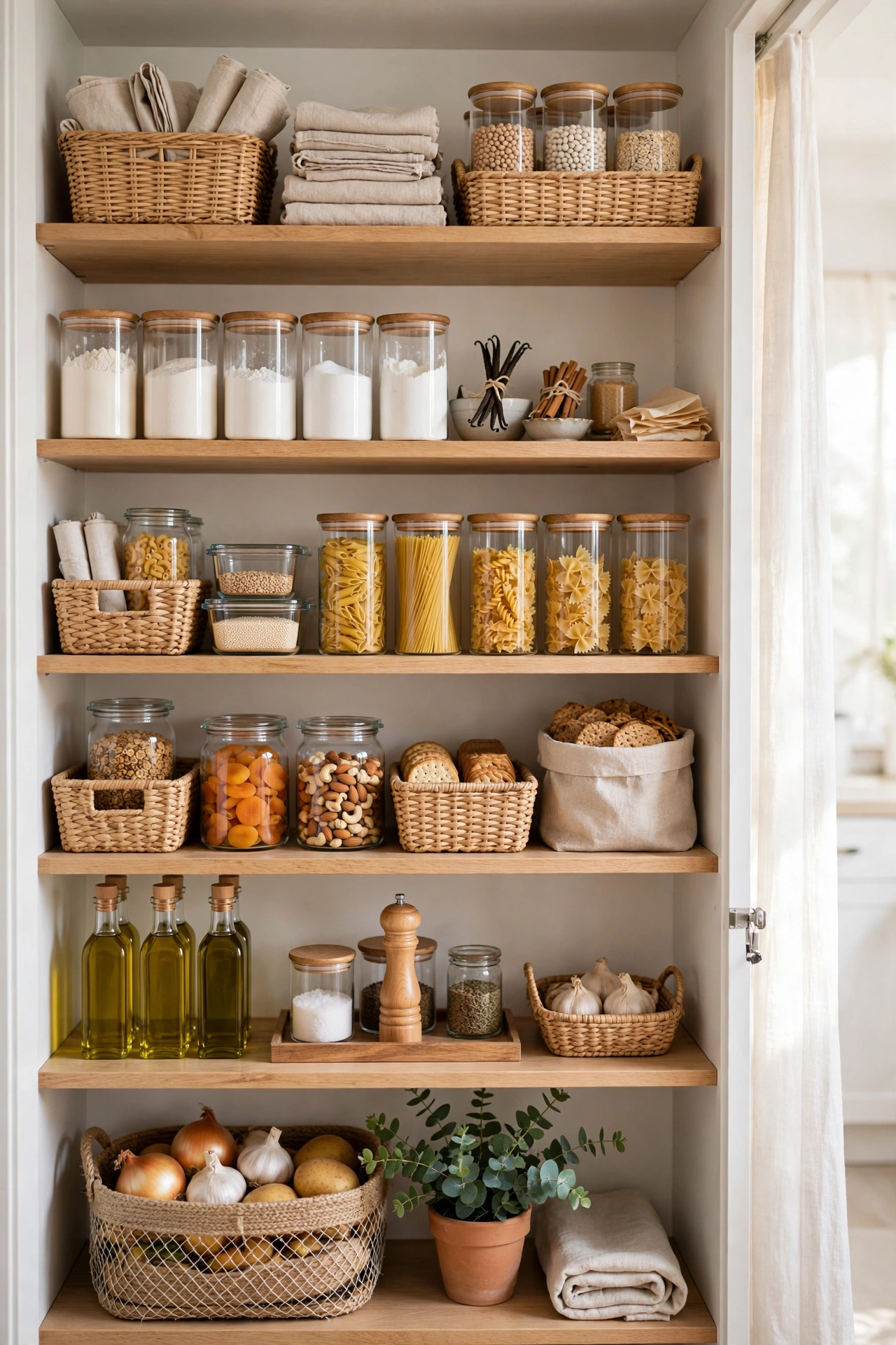 Tidy pantry after a monthly reset